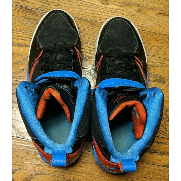 Air Jordan Flight 45 High Black Orange Blue Shoes 384519-027 Men's Size 13