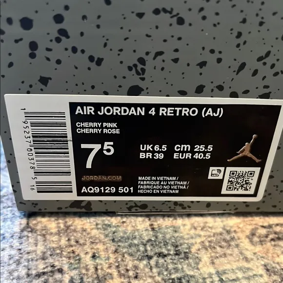 Air Jordan Orchid Pink and Gray Sneakers Ultimate Style Sz 7.5