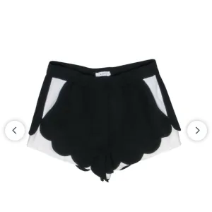 A.L.C. Women’s BLACK &amp; WHITE SHORTS WITH SCALLOP HEM, size 6 LINED NWOT