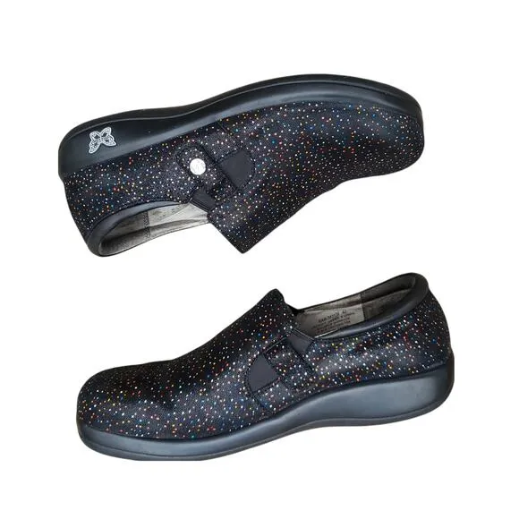 Alegria KAR -763XW Paityn Sprinkles Loafers Slip On Comfort Clogs Sz EU 42