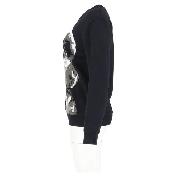 Alexander Mcqueen Evil Bunny Sweater in Black Cotton