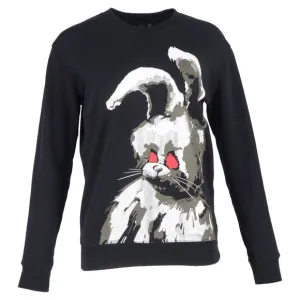 Alexander Mcqueen Evil Bunny Sweater in Black Cotton