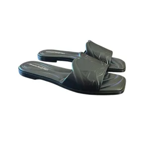 Alexander McQueen Seal Leather Slide Sandal Slip  On NEW EU 36.5 US 6.5