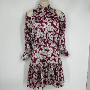 ALEXIS Silk Mini Dress woman's size small purple special occasion party
