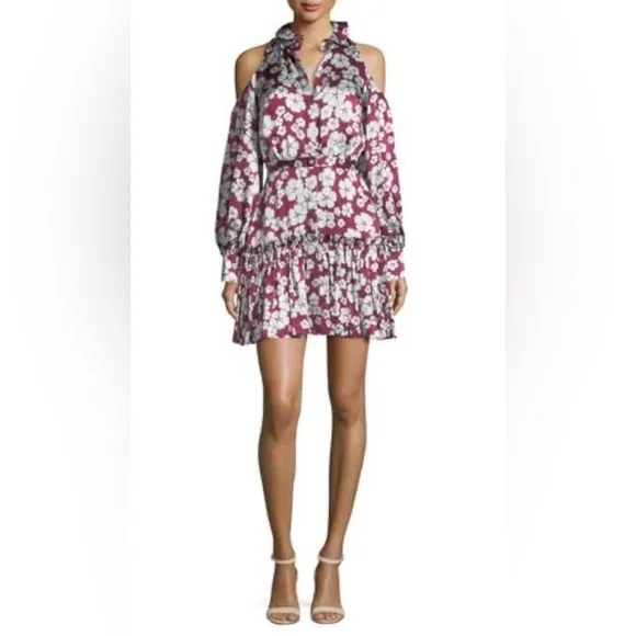 ALEXIS Silk Mini Dress woman's size small purple special occasion party