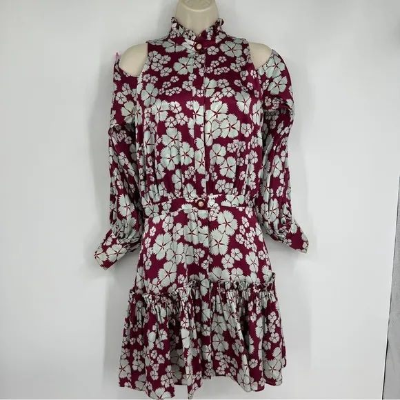 ALEXIS Silk Mini Dress woman's size small purple special occasion party
