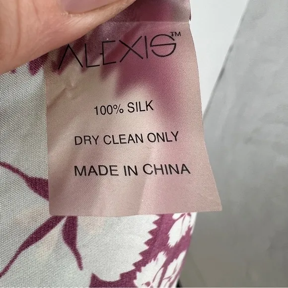 ALEXIS Silk Mini Dress woman's size small purple special occasion party