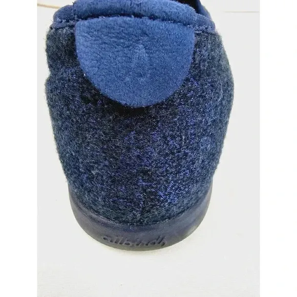 Allbirds Size 10 Men's Blue The Wool Lounger Slip On Logo Loafers Blue Sole