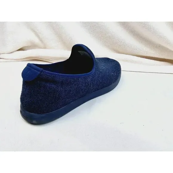 Allbirds Size 10 Men's Blue The Wool Lounger Slip On Logo Loafers Blue Sole