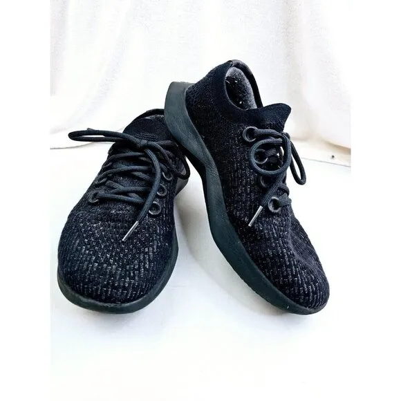 Allbirds Size 9 Mens TD2 (Tree Dasher) Black Low Lace Comfort Fashion Sneakers