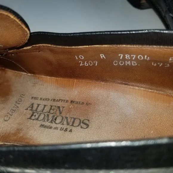Allen Edmonds Clayton Men Lizard Loafers Sz 10 A