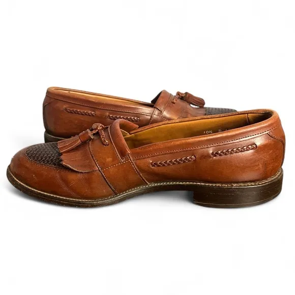Allen Edmonds - Men’s Cody Tassel Fringe Kiltie Loafers Brown - Sz. 10.5 D