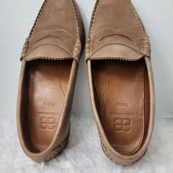 Allen Edmonds Sedona Mens Size 11 Penny Loafers  Distressed Brown Vibram Sole