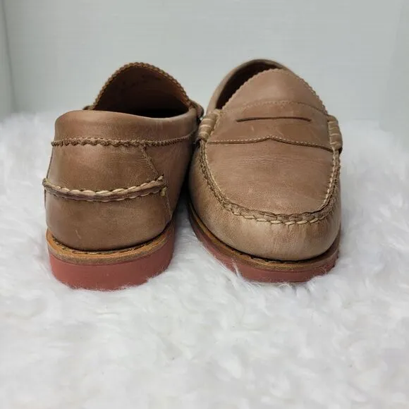 Allen Edmonds Sedona Mens Size 11 Penny Loafers  Distressed Brown Vibram Sole