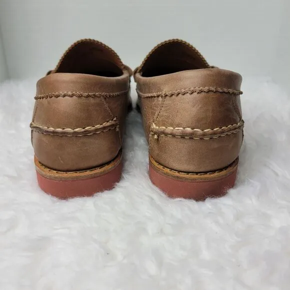 Allen Edmonds Sedona Mens Size 11 Penny Loafers  Distressed Brown Vibram Sole