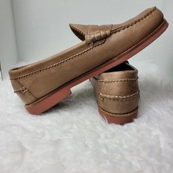 Allen Edmonds Sedona Mens Size 11 Penny Loafers  Distressed Brown Vibram Sole