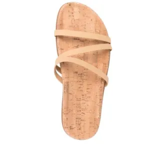 Ancient Greek Sandals Aspasia Slip On Slides in Natural 38