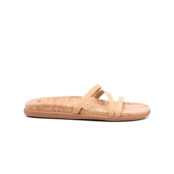 Ancient Greek Sandals Aspasia Slip On Slides in Natural 38