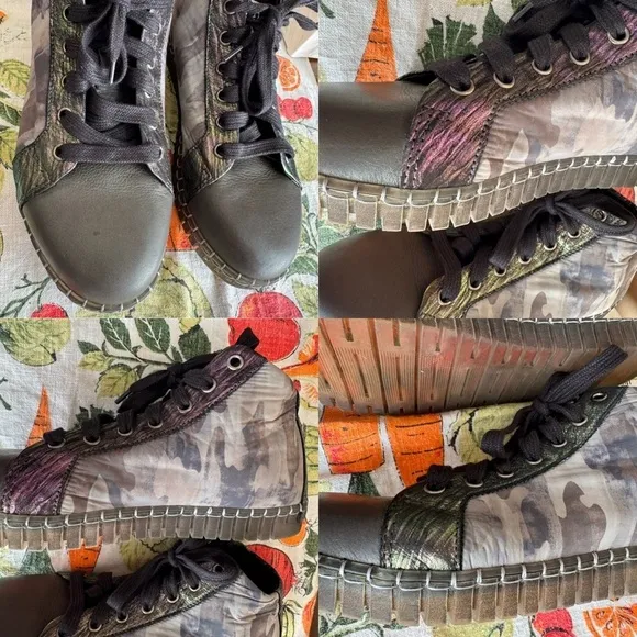 Andia Fora metallic camo sneakers size 37