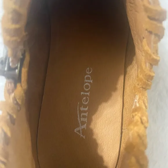 Antelope Brown Suede Slip-On Sneakers with Side Zipper