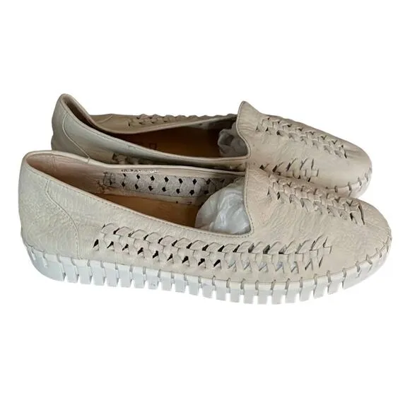 ANTHRO Silent D Howard soft leather comfort flat loafers sz 39
