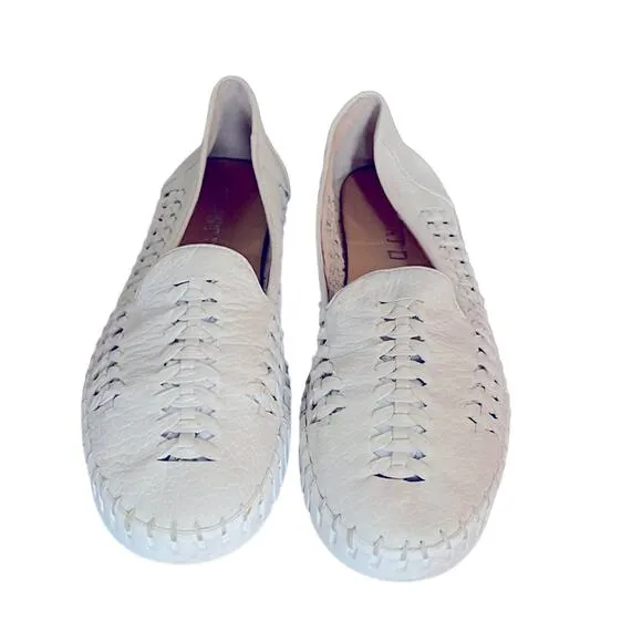 ANTHRO Silent D Howard soft leather comfort flat loafers sz 39