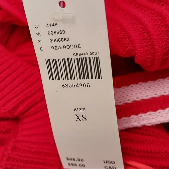 Anthropologie Daily Practice Red Pullover Sweater Size XS Open Back