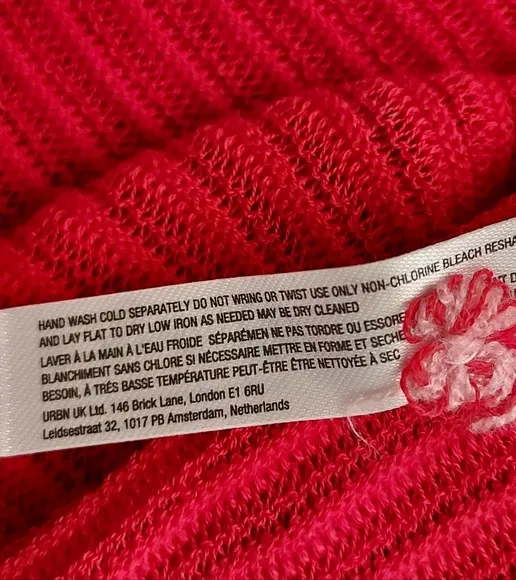 Anthropologie Daily Practice Red Pullover Sweater Size XS Open Back