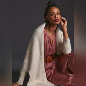 Anthropologie Look By M Ivory Kimono Sweater Cardigan Women's One Size w/ Tags