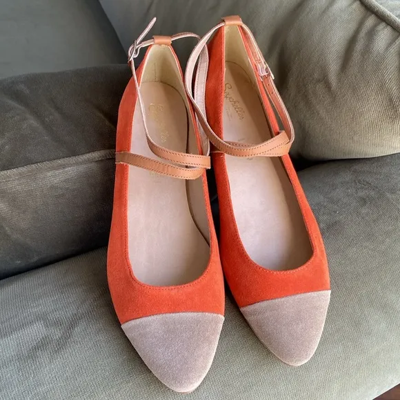 Anthropologie Seychelles Just The Beginning Colorblock Flats Women's Size 10