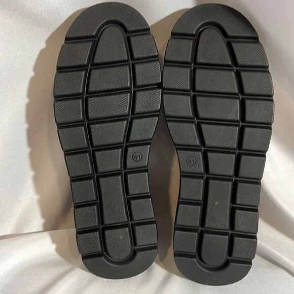 ANTHROPOLOGIE MAEVE LUGGED PLATFORM LOAFERS IN BLACK SIZE 41