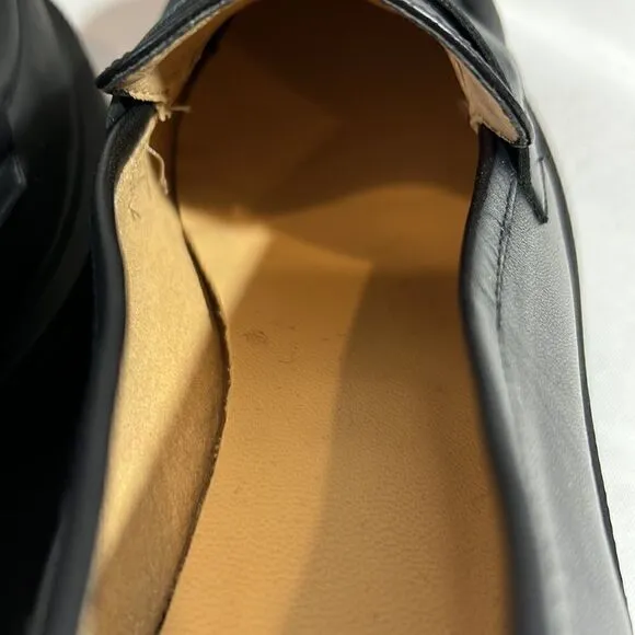 ANTHROPOLOGIE MAEVE LUGGED PLATFORM LOAFERS IN BLACK SIZE 41