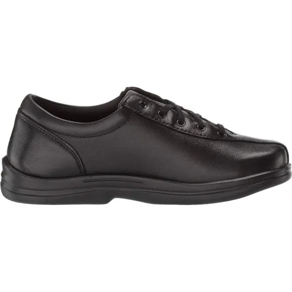 Apex Women's Liv Leather Lace-Up Black Sneaker - Size 7