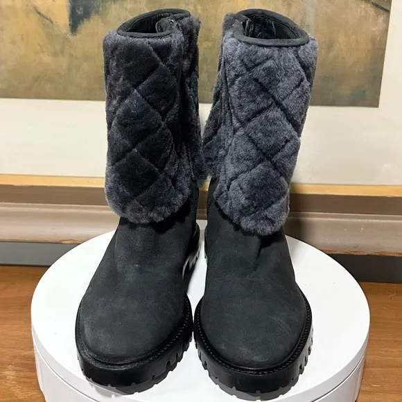 🌹AQUATALIA🌹 Casandra Waterproof Suede Shearling Boots Size: 6