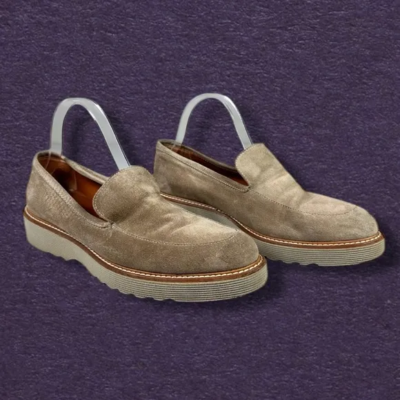 Aquatalia Kelsey Suede Lug Sole Loafers
