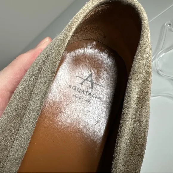 Aquatalia Kelsey Suede Lug Sole Loafers