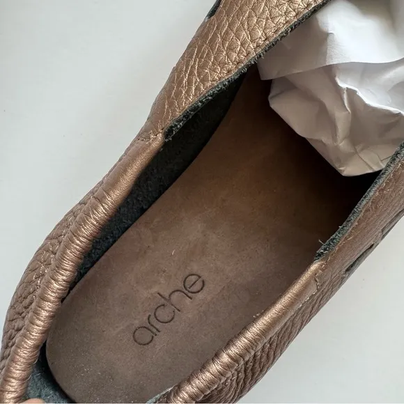 Arche Drick Slip Ons Metallic Flats 39