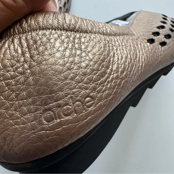 Arche Drick Slip Ons Metallic Flats 39