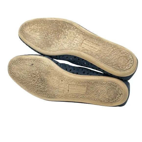 Arche Lilly Ballet Flat Womens 8 Blue Perforated Casual Comfort Travel Ballerina