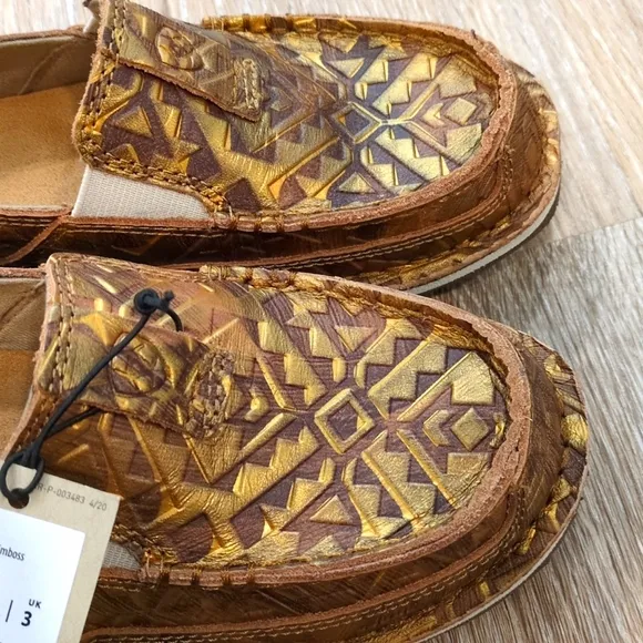 Ariat Women's Cruiser Loafer Copper Blanket Emboss size 5.5 B 🟥 RARE!🟥 Classy!