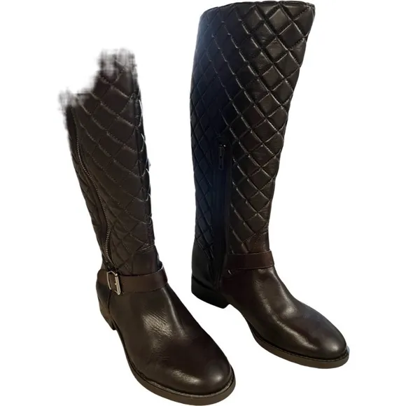 ARTURO CHIANG Quilted Riding Boots Brown