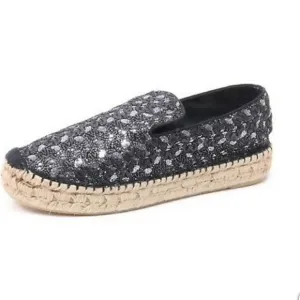 Ash XEM Espadrilles Black &amp; Piombo Sz 38