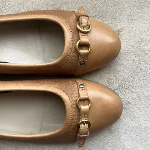 Attilio Giusti Leombruni AGL Tan Woven Leather Ballet Flat Women EU 40 US 9.5