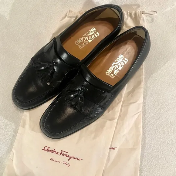 🎉Authentic Ferragamo Men’s VTG Tassel Kiltie Loafer