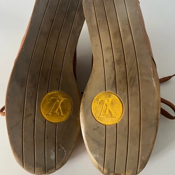 Authentic Louis Vuitton Mens Brown Sneakers SZ 8  Box, Dustbag &amp; Extra Laces