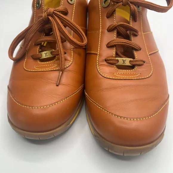Authentic Louis Vuitton Mens Brown Sneakers SZ 8  Box, Dustbag &amp; Extra Laces