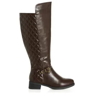 Avenue Cloudwalkers Ivory Tall Riding Boot Size 10W Wide Fit, BROWN