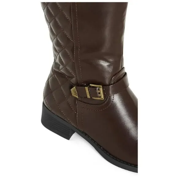 Avenue Cloudwalkers Ivory Tall Riding Boot Size 10W Wide Fit, BROWN