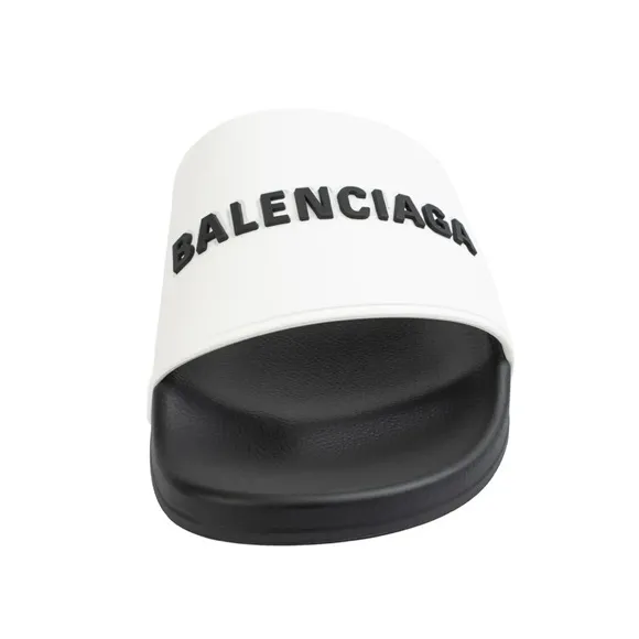 Balenciaga Women's Logo Pool Slides size 8