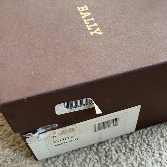 Bally Barth Ballet Flats White Size 8 Swiss Made EUC Worn Once